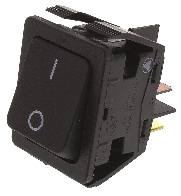 Arcolectric DPST, On-Off Rocker Switch Panel Mount