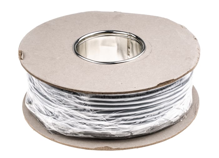 RS PRO 50m Mikrofon Kablosu, 4 Damarlı, Ekranlı, 30 V, Gri Renkli, Dış Çap: 5,2mm, 0,078 mm² CSA