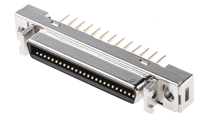 3M, 102 Female 50 Pin Straight Through Hole PCB Socket 1.27mm Pitch, Solder, Quick Latch