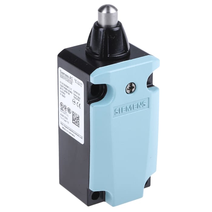 Siemens 3SE5 Series Plunger Interlock Switch, NO/NC, IP66, IP67, DPST, Metal Housing, 6A Max