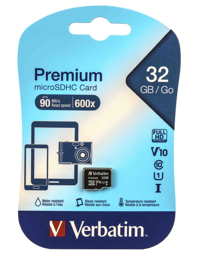 Verbatim 32 GB MicroSDHC Micro SD Card, Class 10