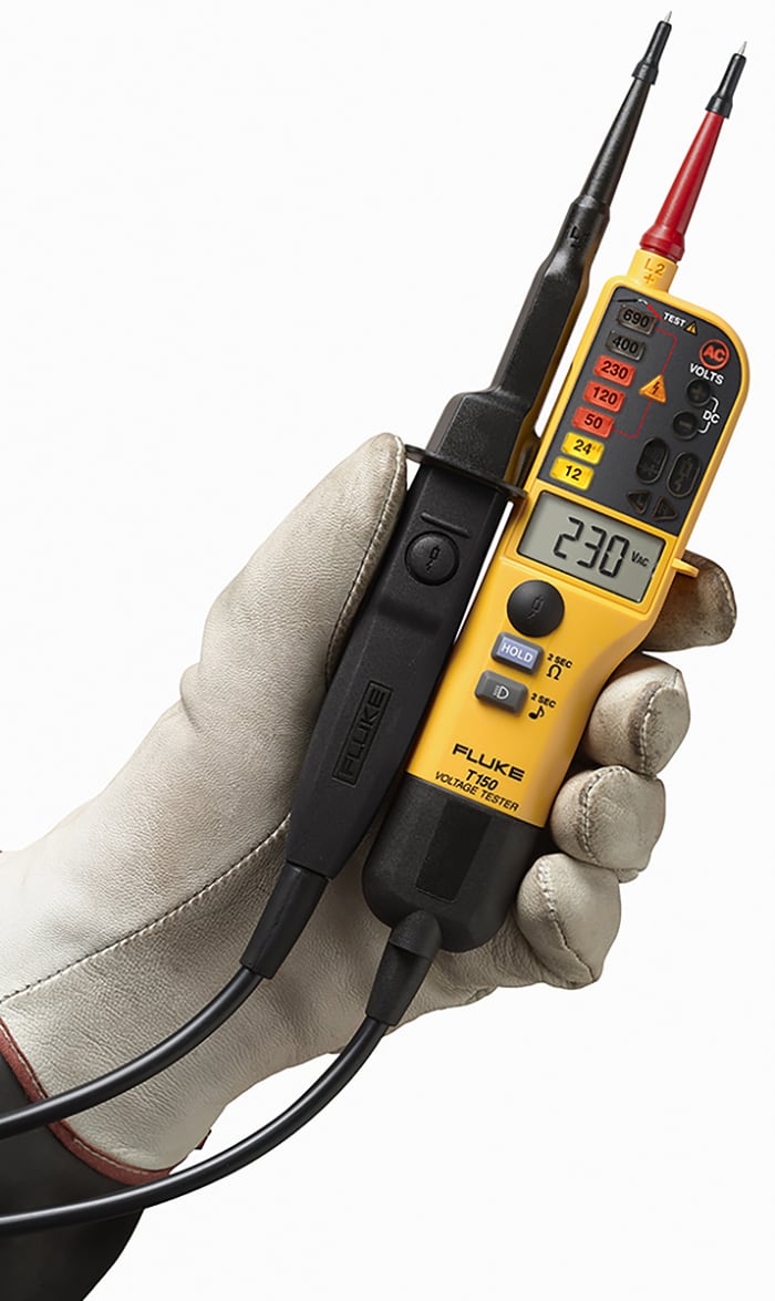 Fluke T150 Digital Voltage & Continuity Tester - With Ohms - Fluke