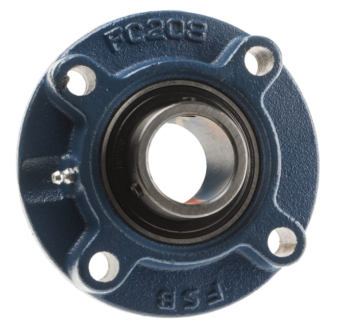 Palier à roulement RS PRO, diam int 40mm, 4 trous de fixations en Fonte