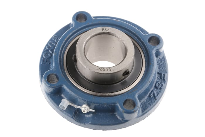 Palier à roulement RS PRO, diam int 40mm, 4 trous de fixations en Fonte