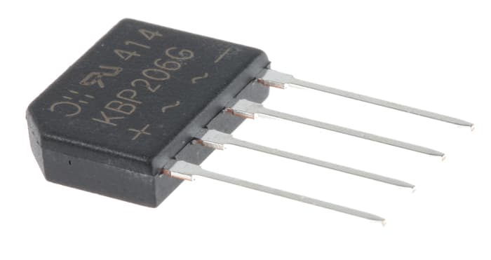 Diodes Inc Bridge Rectifier, 2A, 600V, 4-Pin