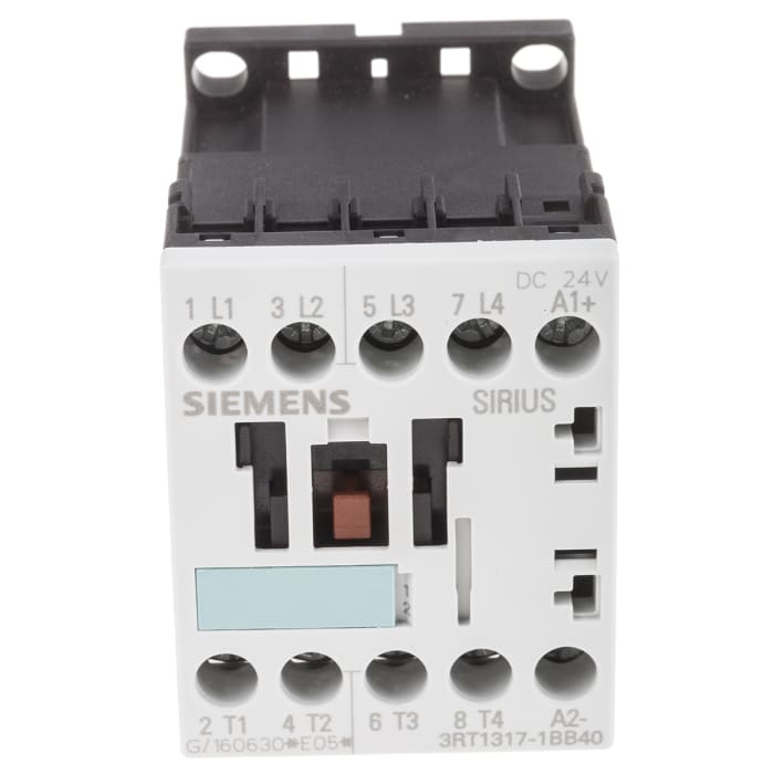 Siemens 3RT1 Series Contactor, 24 V dc Coil, 4-Pole, 12 A, 5.5 kW, 4NO, 400 V