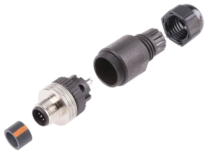 Brad from Molex Circular Connector, 5 Contacts, Cable Mount, M12 Connector, Plug, Male, IP68, Micro-Change Series