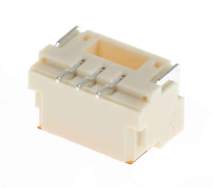 JST GH Series Straight Surface PCB Header, 3 Contact(s), 1.25 mm Pitch, 1 Row, Shrouded