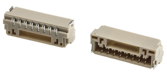 JST GH Series Right Angle Surface Mount PCB Header, 8 Contact(s), 1.25mm Pitch, Shrouded