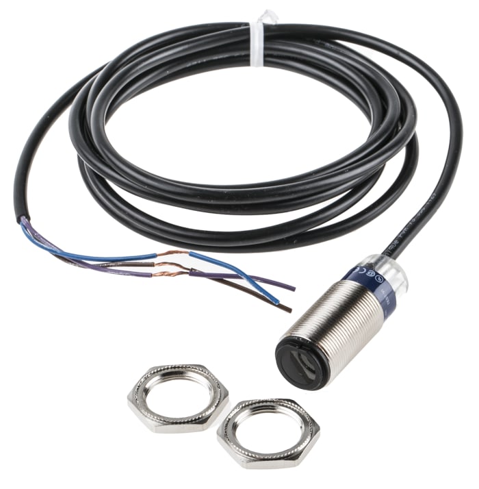 Telemecanique Sensors Through Beam Photoelectric Sensor, Barrel Sensor, 15 m Detection Range