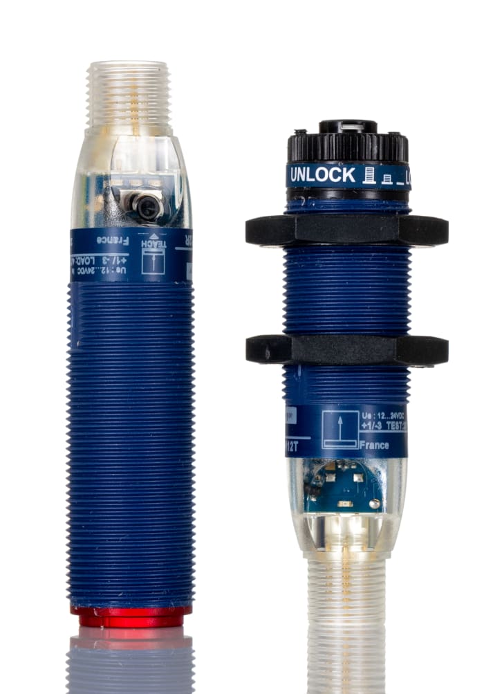 Telemecanique Sensors Through Beam Photoelectric Sensor, Barrel Sensor, 100 m Detection Range