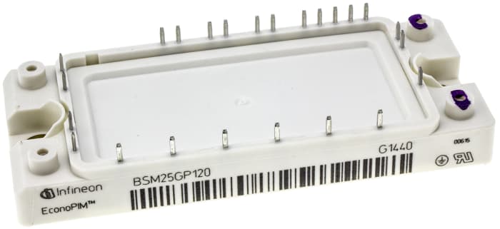Infineon BSM25GP120 3 Phase Bridge IGBT Module, 45 A 1200 V, 24-Pin ECONO2, Screw Mount