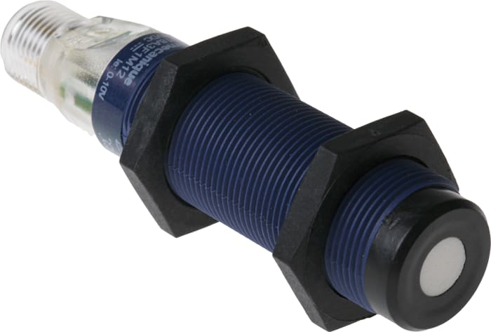 Telemecanique Sensors Ultrasonic Threaded Barrel Proximity Sensor, M18, 500 mm Detection 0-10 V, 12 → 24 V dc