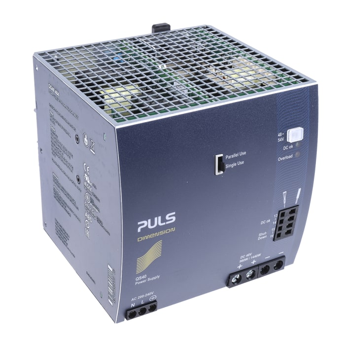 PULS DIMENSION Q Switched Mode DIN Rail Power Supply, 200 → 240V ac ac Input, 48V dc dc Output, 20A Output, 960W