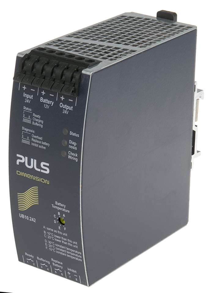 PULS 22.5 → 30V dc Input DIN Rail Uninterruptible Power Supply, DIMENSION