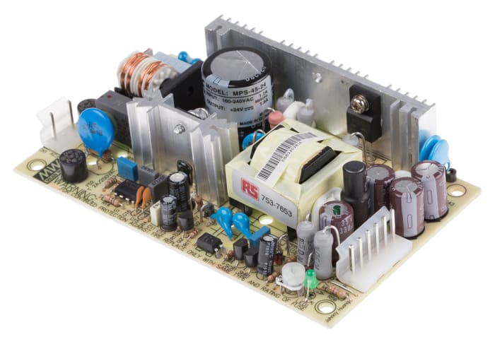 Alimentation à découpage intégrée, Mean Well 45.6W, 1 sortie à 24V c.c. 1.9A