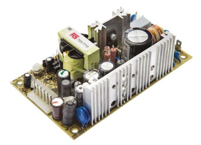 Mean Well Embedded Switch Mode Power Supply SMPS, MPD-65B, 5 V dc, 24 V dc, 2 A, 3.5 A, 65.5W, Dual Output, 127