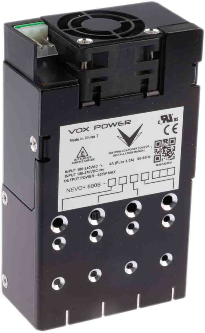 Vox Power Switching Power Supply, Nevo+600S Front End 600W, Quad Output, 120 → 370 V dc, 85 → 264 V ac