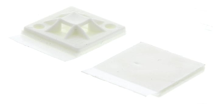 Support de serre-câble HellermannTyton QM autoadhésive, 20mm x 20 mm, Ø fixation 3.1mm
