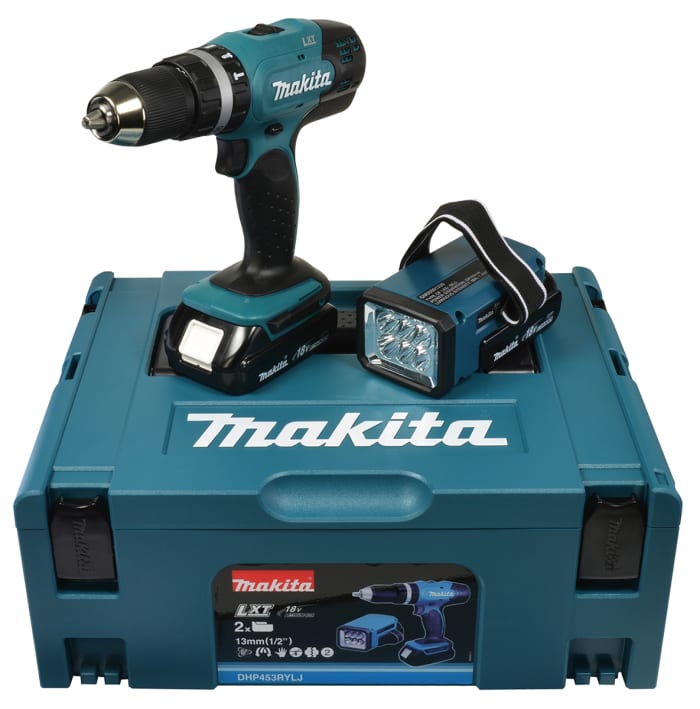 Makita DHP Keyless Cordless Hammer Drill Li-ion, Euro Plug