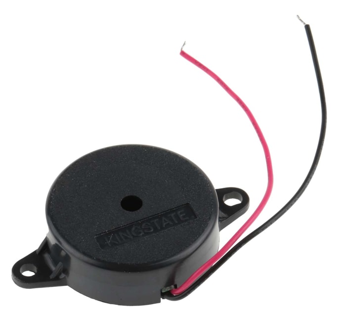 RS PRO 85dB Panel Mount Continuous Internal Piezo Buzzer, 30 (Dia.) x 10mm, 3V dc Min, 30V dc Max