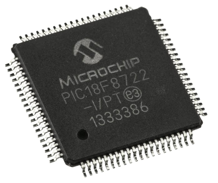 Microchip, 8bit PIC, PIC18F Microcontroller, 40MHz, 1.024 kB, 128 kB Flash, 80-Pin TQFP