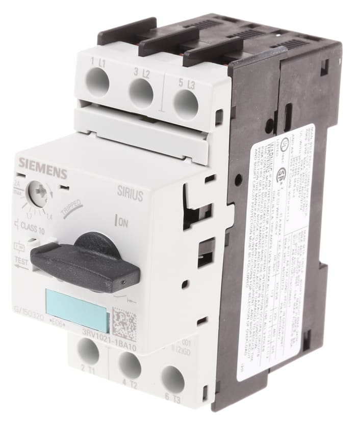 Siemens Sirius Innovation 690 V ac/dc Motor Protection Circuit Breaker - 3P Channels, 2 A, 100 kA