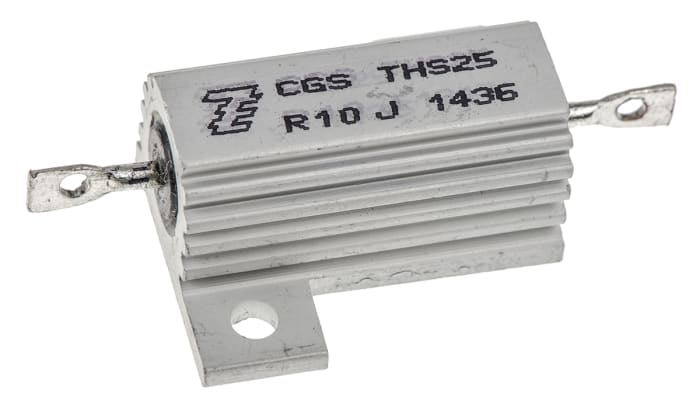 Rezistor pro montáž na rám, řada: THS25 100mΩ ±5% 25W, hliníkové pouzdro Vinutý TE Connectivity