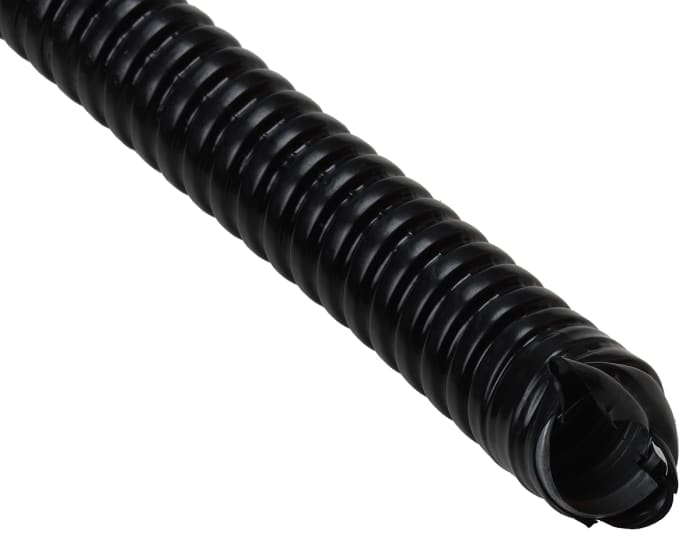 RS PRO Flexible Conduit, 25mm Nominal Diameter, Galvanised Steel, Black