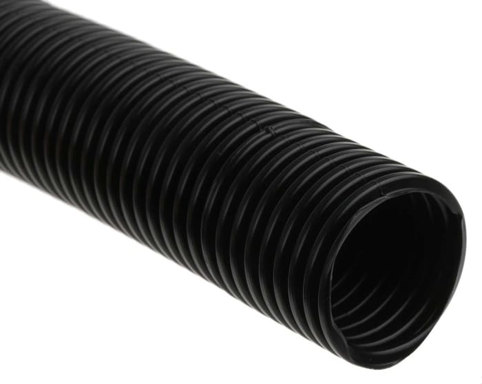 RS PRO Flexible Conduit, 25mm Nominal Diameter, Plastic, Black