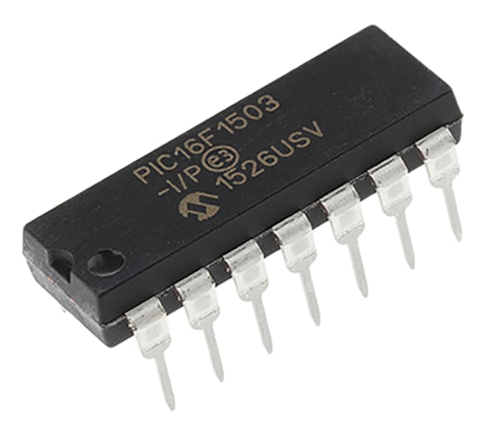 Microchip, 8bit PIC, PIC16F Microcontroller, 20MHz, 2048 words Flash, 14-Pin PDIP