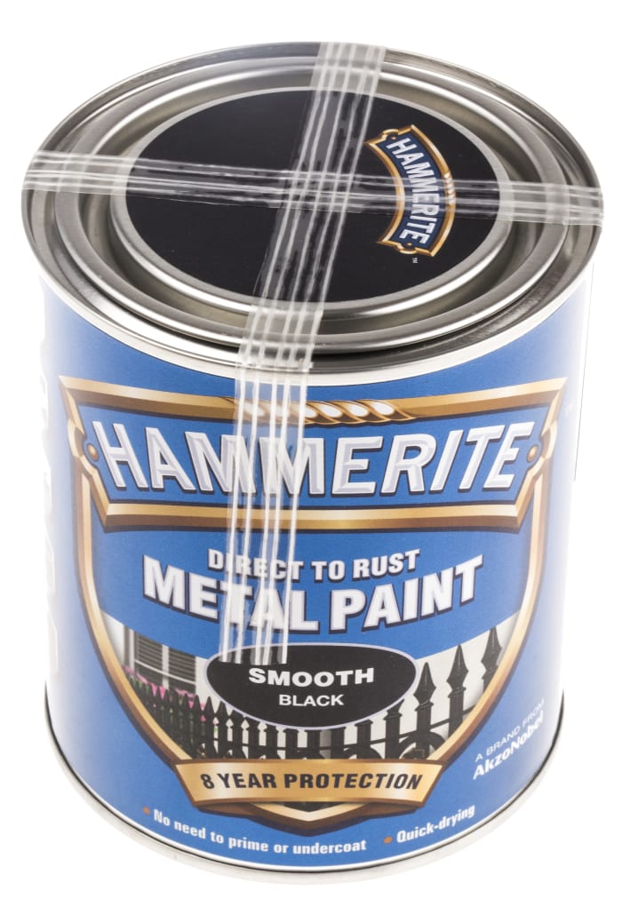 Peinture métallique lisse noir 750 ml