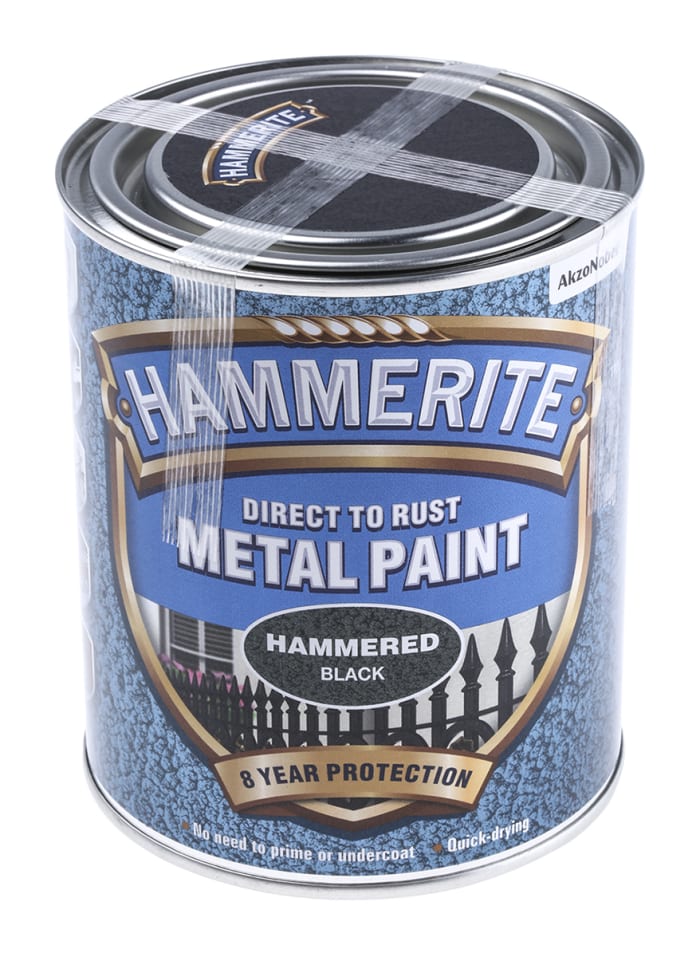 Peinture métallique martelé noir 750 ml