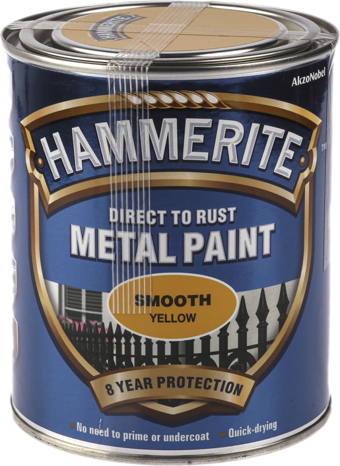 Peinture métallique lisse jaune 750 ml