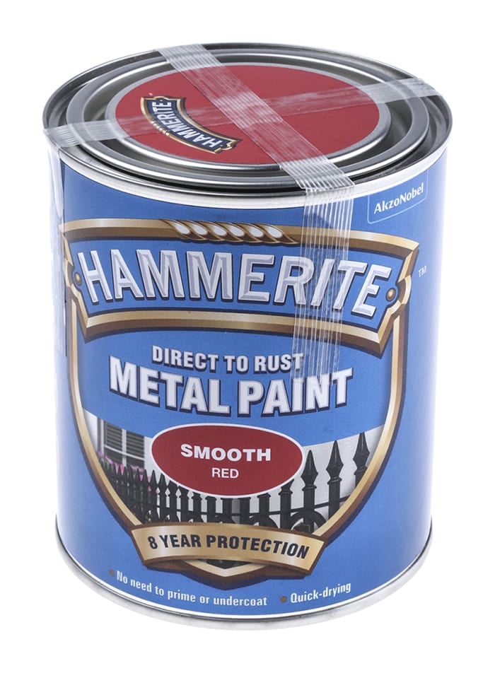 Peinture métallique lisse rouge 750 ml