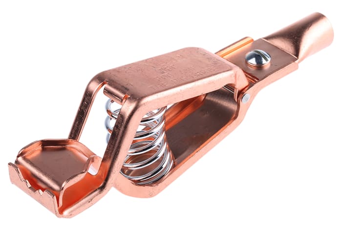 Mueller Electric Crocodile Clip, Steel Contact, Black