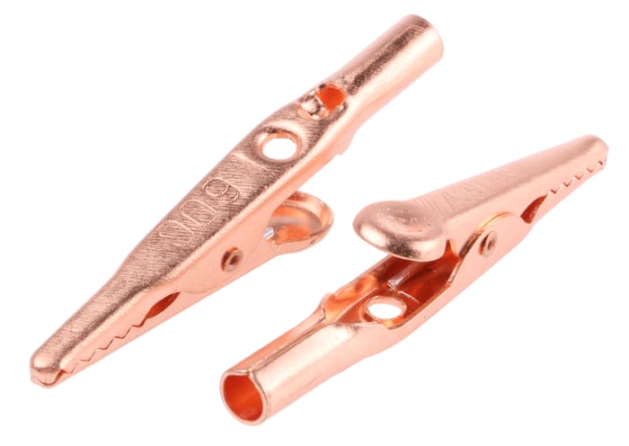 Copper alligator clip with barrel, 10A