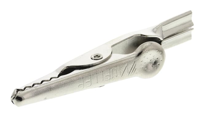 Mueller Electric Crocodile Clip, Nickel-Plated Steel, Steel Contact, 10A