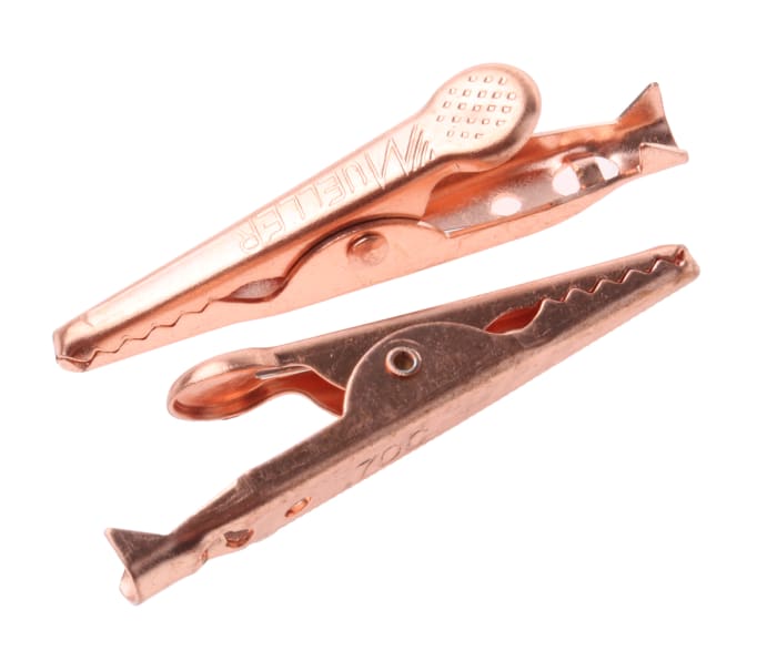 Mueller Electric Crocodile Clip, Copper Contact, 10A