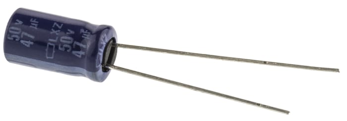 CHEMI-CON 47μF Aluminium Electrolytic Capacitor 50V dc, Radial, Through Hole - ELXZ500ELL470MFB5D
