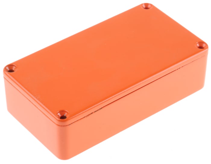 Hammond 1590 Series Orange Die Cast Aluminium Enclosure, IP54 31 mm, 112 mm, 60.5 mm