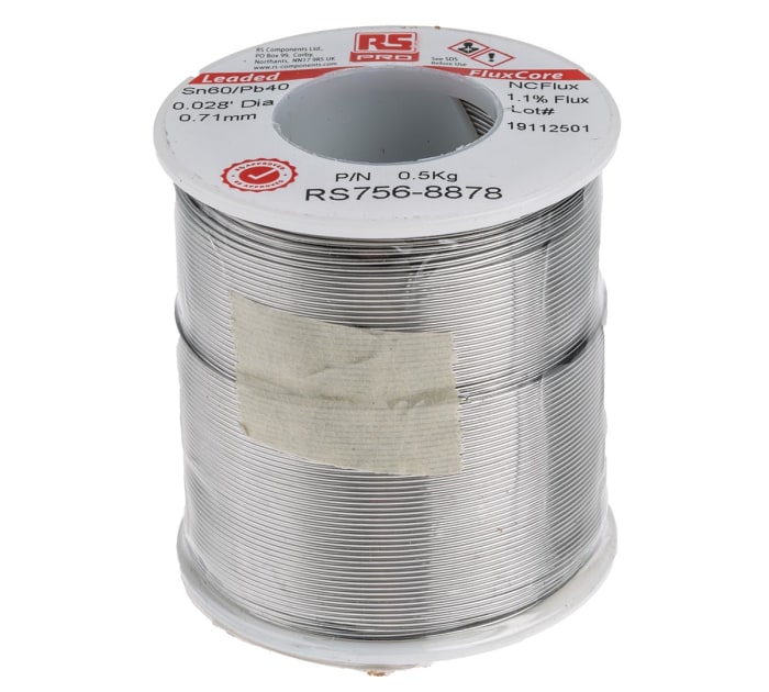 RS PRO Wire, 0.7mm Lead solder, 183°C Melting Point