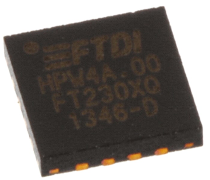 FTDI Chip UART RS232, RS422, RS485, SIE, UART 16-Pin QFN, FT230XQ-R