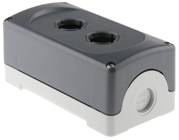 ABB Grey Plastic ABB Modular Push Button Enclosure - 2 Hole 22mm Diameter