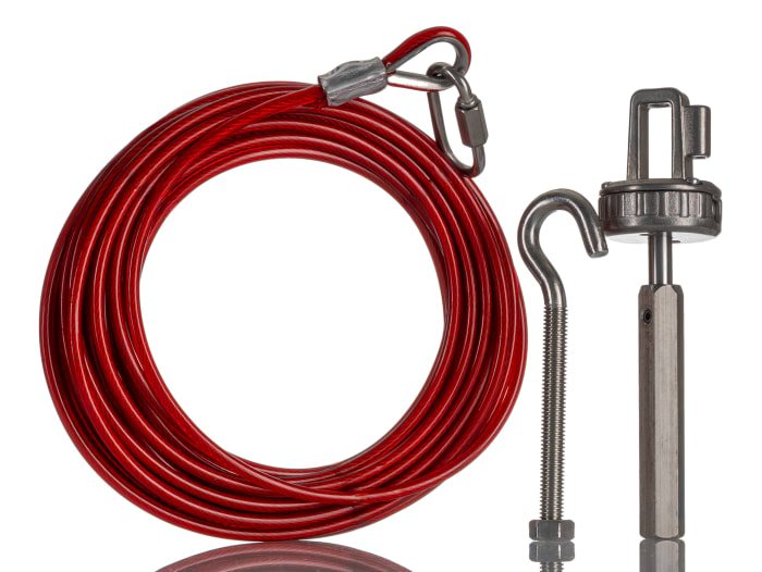 Kit de cables Omron RK10 para uso con Interruptor de accionamiento por cable ER5018 Acero inoxidable 10m