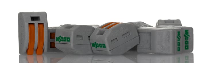 Connecteur à levier WAGO 222, 2 pôles , Cage à ressort, 4mm², 32A