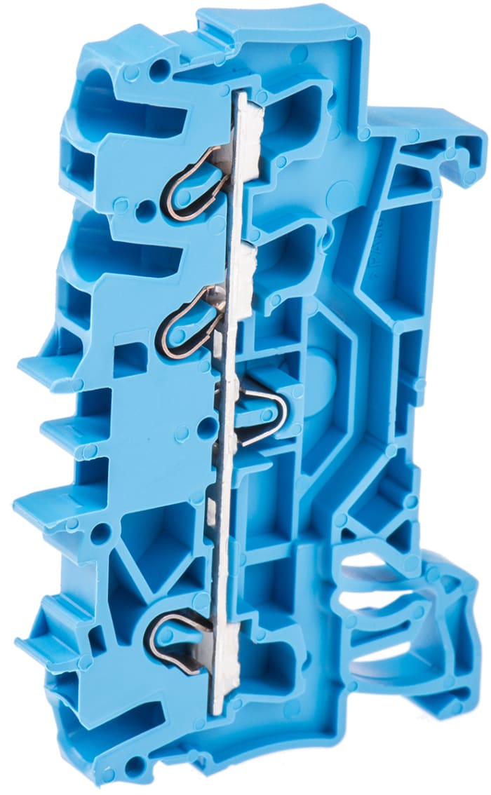Bloc de jonction de traversée WAGO TOPJOB S, 2002, 2.5mm², Borne à cage enfichable, Bleu