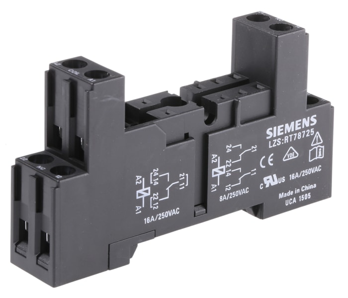 LZS:RT78725 Siemens | Siemens LZS Snap-On Rail Mount Relay Socket