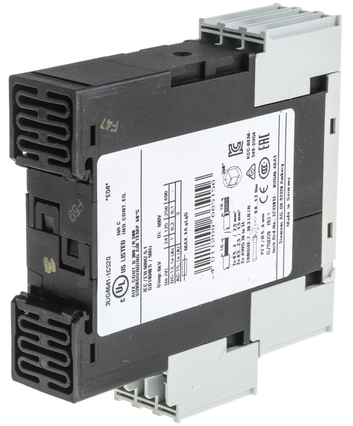 3UG46411CS20 Siemens Siemens DIN Rail Current Monitoring Relay, 1