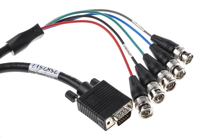 RS PRO VGA to BNC Adapter, 2m Length -